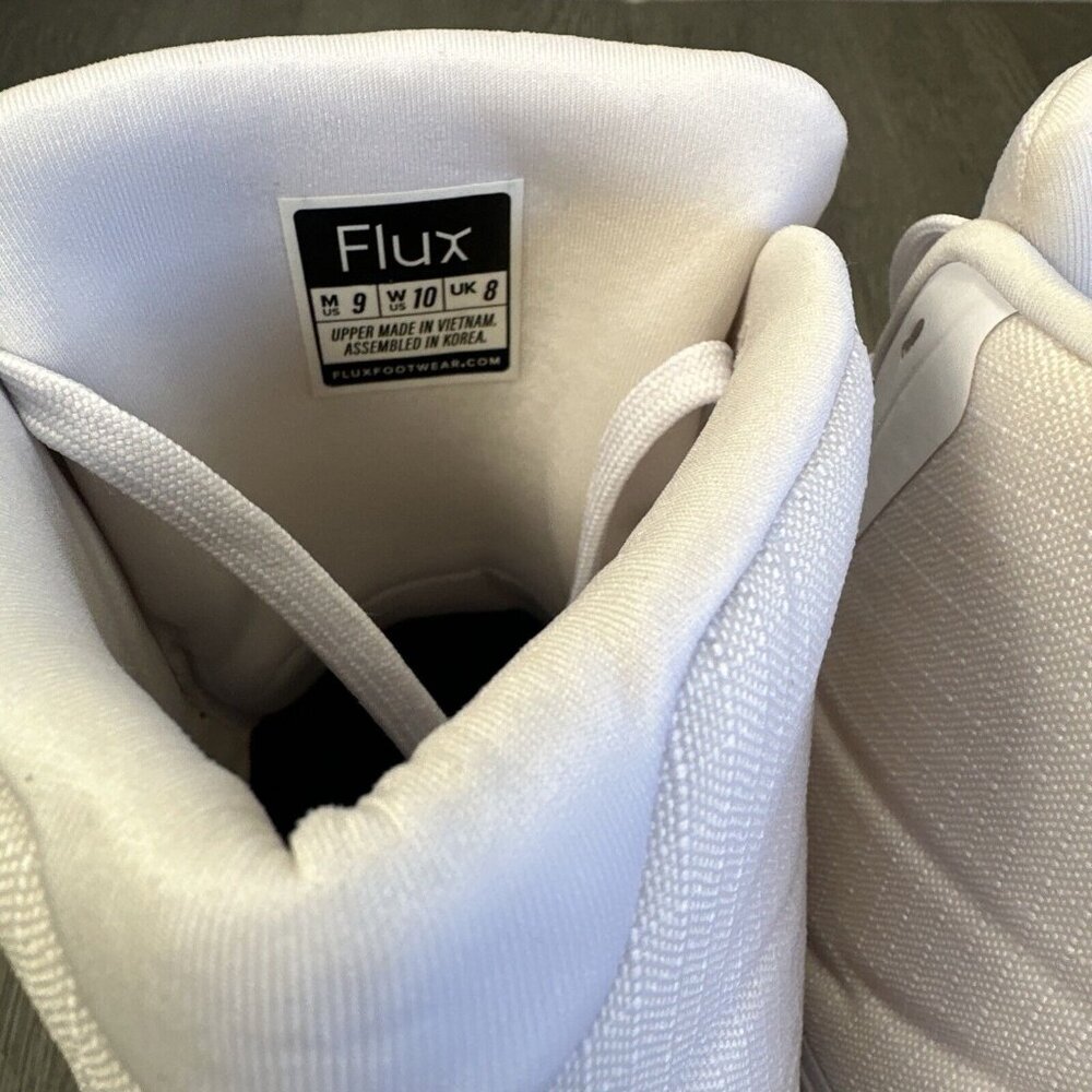 Flux Adapt High Top Trainer Breathable AdaptKnit White And Gum Shoes Men 9 W10 - Picture 8 of 9